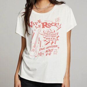 Chaser womens vive le rock graphic tee